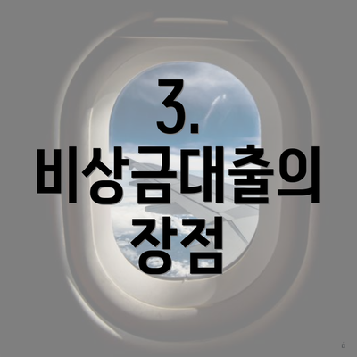 3. 비상금대출의 장점