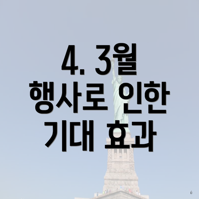 4. 3월 행사로 인한 기대 효과