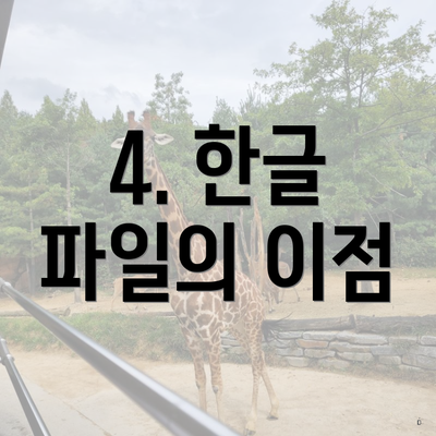 4. 한글 파일의 이점