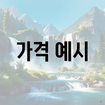 가격 예시
