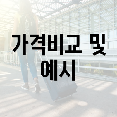 가격비교 및 예시