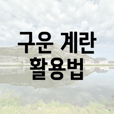 구운 계란 활용법