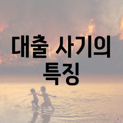 대출 사기의 특징