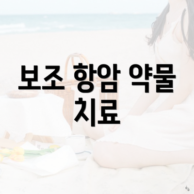 보조 항암 약물 치료