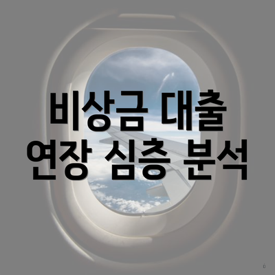 비상금 대출 연장 심층 분석
