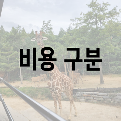 비용 구분