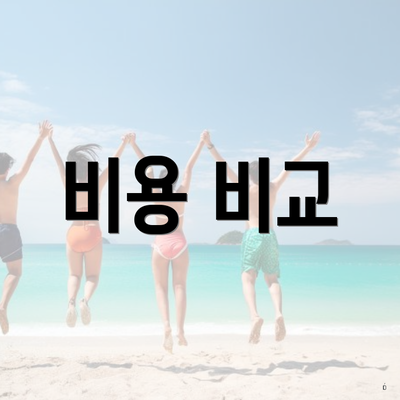 비용 비교