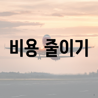 비용 줄이기