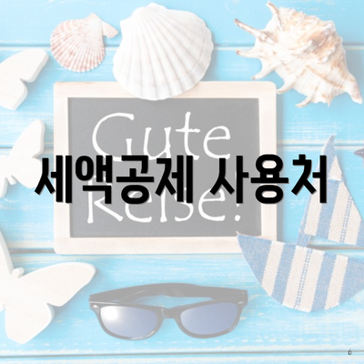 세액공제 사용처