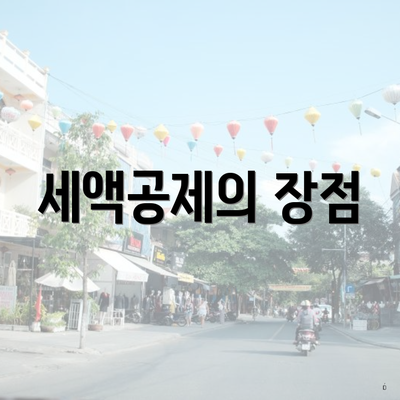 세액공제의 장점