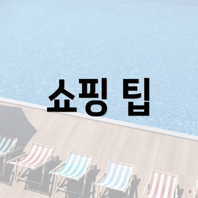 쇼핑 팁