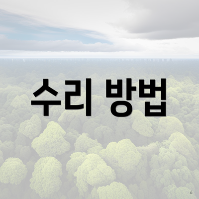 수리 방법