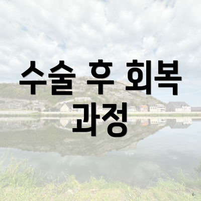 수술 후 회복 과정