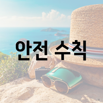 안전 수칙