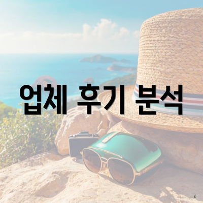 업체 후기 분석
