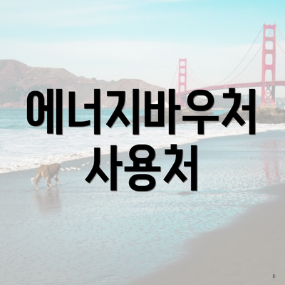 에너지바우처 사용처