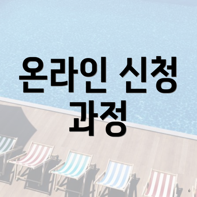 온라인 신청 과정