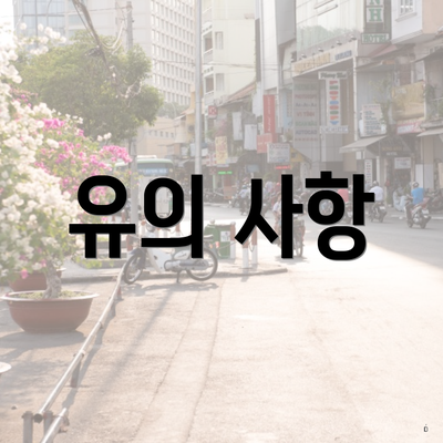 유의 사항