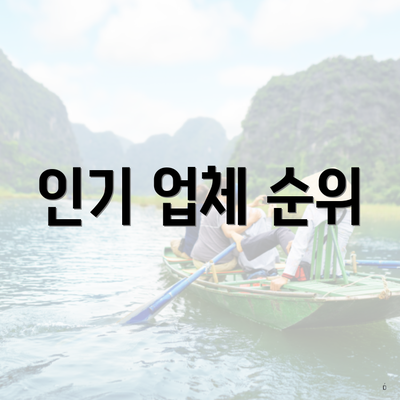 인기 업체 순위