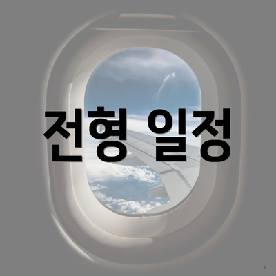 전형 일정