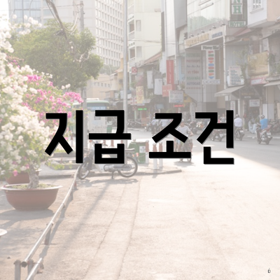 지급 조건