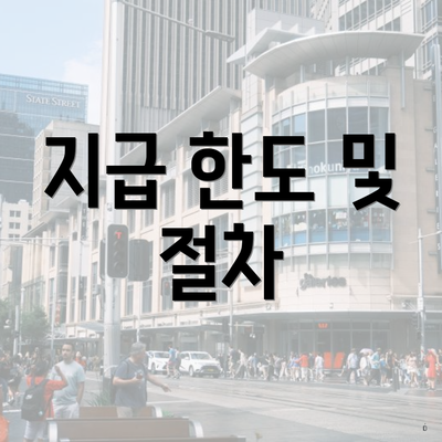 지급 한도 및 절차