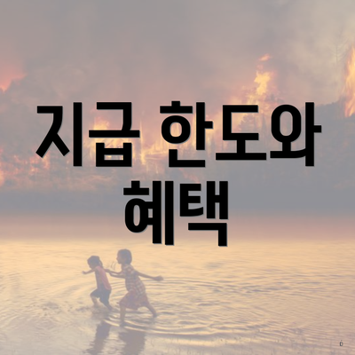 지급 한도와 혜택