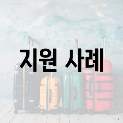 지원 사례