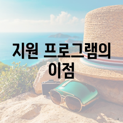 지원 프로그램의 이점