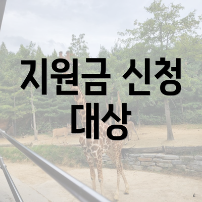 지원금 신청 대상