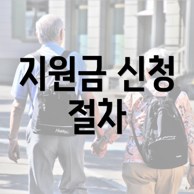 지원금 신청 절차