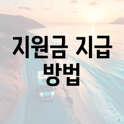 지원금 지급 방법