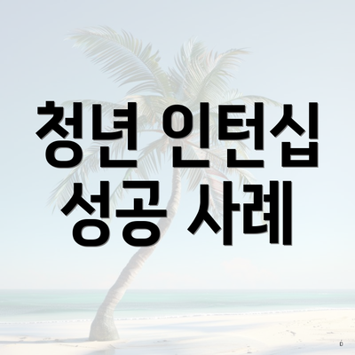 청년 인턴십 성공 사례