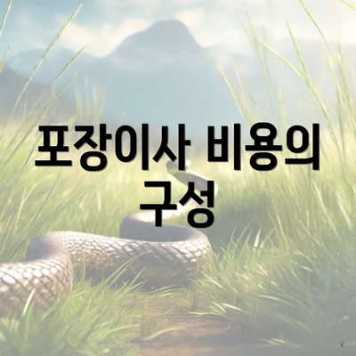 포장이사 비용의 구성