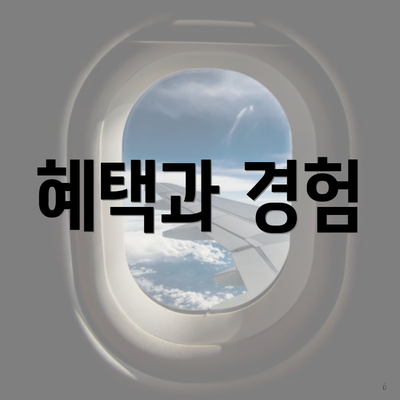 혜택과 경험