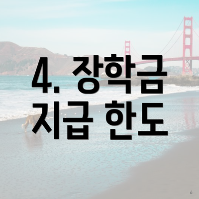 4. 장학금 지급 한도