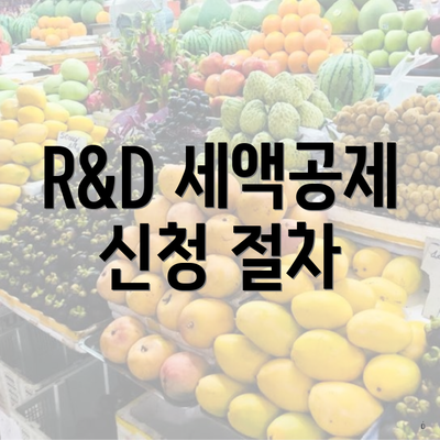 R&D 세액공제 신청 절차