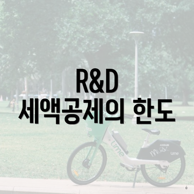 R&D 세액공제의 한도
