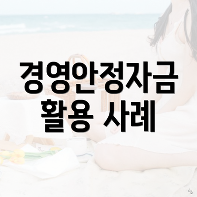경영안정자금 활용 사례