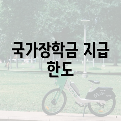 국가장학금 지급 한도
