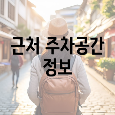 근처 주차공간 정보
