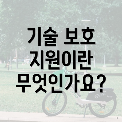 기술 보호 지원이란 무엇인가요?