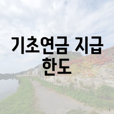 기초연금 지급 한도