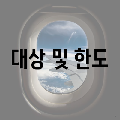 대상 및 한도