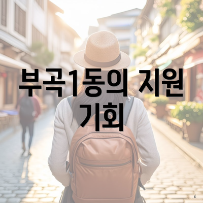 부곡1동의 지원 기회