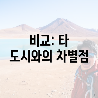 비교: 타 도시와의 차별점
