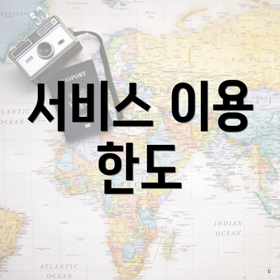 서비스 이용 한도