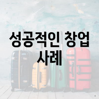 성공적인 창업 사례