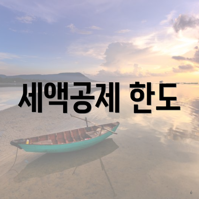 세액공제 한도