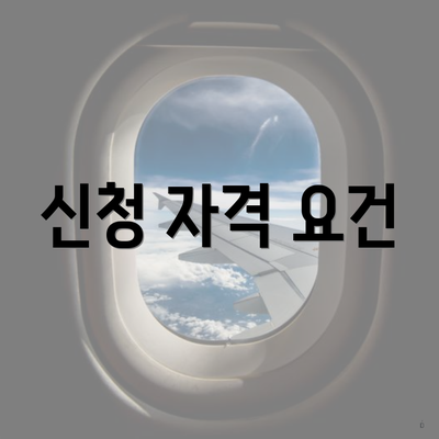 신청 자격 요건